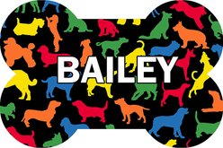 Bungalow Flooring Dog Bone Shaped Personalized Dog Placemat