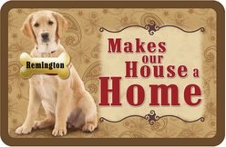 Bungalow Flooring Makes Our House A Home Golden Retriever Personalized Floor Mat slide 1 of 5