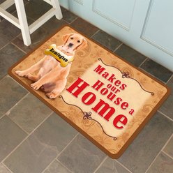 Bungalow Flooring Makes Our House A Home Golden Retriever Personalized Floor Mat slide 2 of 5