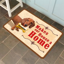 Bungalow Flooring Makes Our House A Home Dachshund Personalized Floor Mat slide 2 of 5