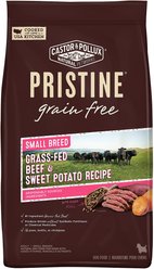 Castor & Pollux Pristine Small Breed Grass-Fed Beef & Sweet Potato Recipe Grain-Free Adult Dry Dog Food, 4-lb bag