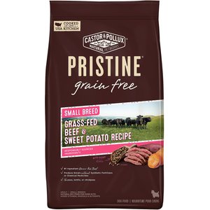 Castor & Pollux Pristine Small Breed Grass-Fed Beef & Sweet Potato Recipe Grain-Free Adult Dry Dog Food, 10-lb bag