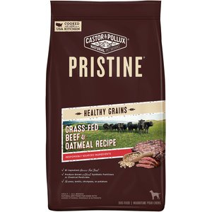 Castor & Pollux Pristine Healthy Grains Grass-Fed Beef & Oatmeal Recipe Adult Dry Dog Food, 4-lb bag
