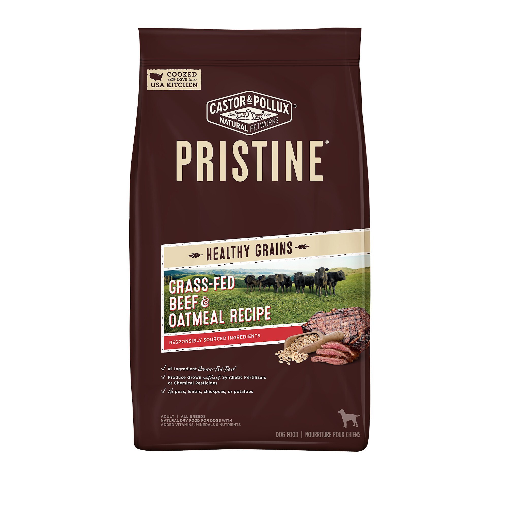 CASTOR POLLUX Pristine Healthy Grains Grass Fed Beef Oatmeal