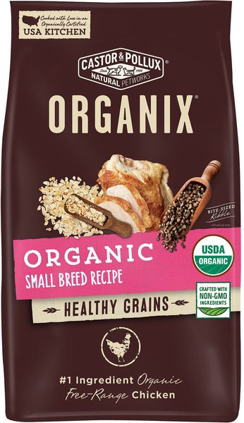 Castor & Pollux Organix Healthy Grains Organic Small Breed Recipe Adult Dry Dog Food, 10-lb bag slide 1 of 9