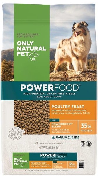 Only Natural Pet Canine PowerFood Poultry Feast Grain Free Dry Dog Food