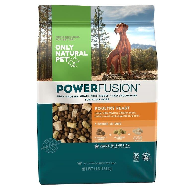 ONLY NATURAL PET PowerFusion Poultry Feast Grain Free Raw Infused