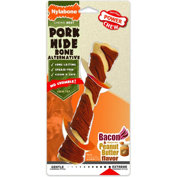 Nylabone Power Chew Alternative Bully Rawhide Combo Ring Bully Bully Stick, Medium 
