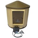 Dog Palace CRB Insulated Heated Dog House, Brown/Tan