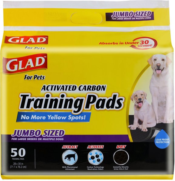 Glad Activated Carbon Jumbo Sized Dog Training Pads, 50 count slide 1 of 6