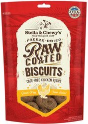 Stella & Chewy's Raw Coated Biscuits Cage-Free Chicken Recipe Freeze-Dried Grain-Free Dog Treats, 9-oz bag