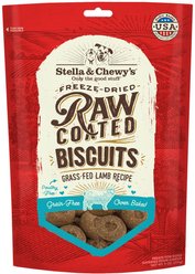Stella & Chewy's Raw Coated Biscuits Grass-Fed Lamb Recipe Freeze-Dried Grain-Free Dog Treats, 9-oz bag