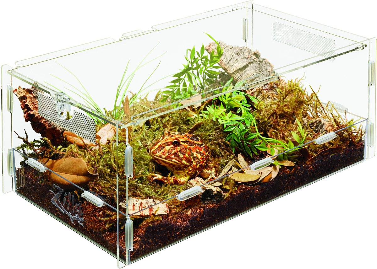 ZILLA Micro Habitat Terrariums with Locking Latch Terrestrial, Large ...