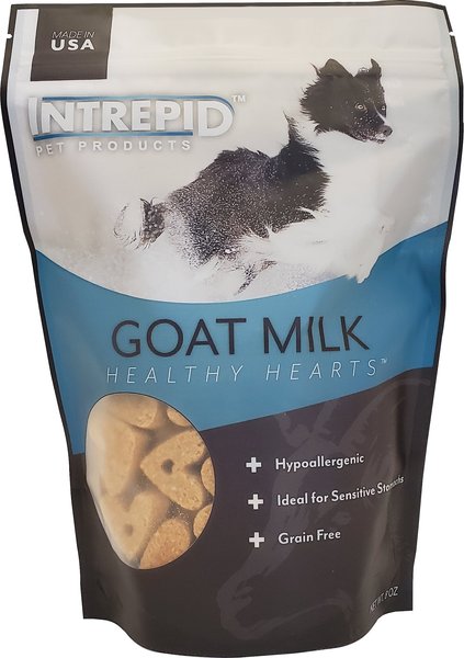 Intrepid Goat Milk Healthy Hearts Grain-Free Dog Treats, 8-oz bag slide 1 of 5