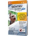 Sentry Fiproguard Plus Squeeze-On Flea & Tick Treatment for Dogs, 5 - 22lbs, 3 treatments(3-Month Protection)