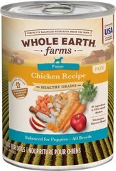 Whole Earth Farms Whole Grains Recipe Puppy Canned Dog Food, 12.7-oz can, case of 12