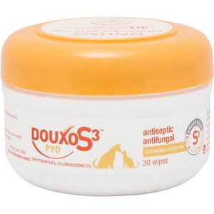 Douxo S3 PYO Antiseptic Antifungal Chlorhexidine Dog & Cat Wipes 30 count