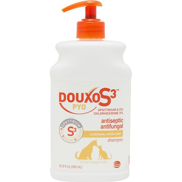 DOUXO S3 PYO Antiseptic Antifungal Chlorhexidine Dog & Cat Shampoo, 16.
