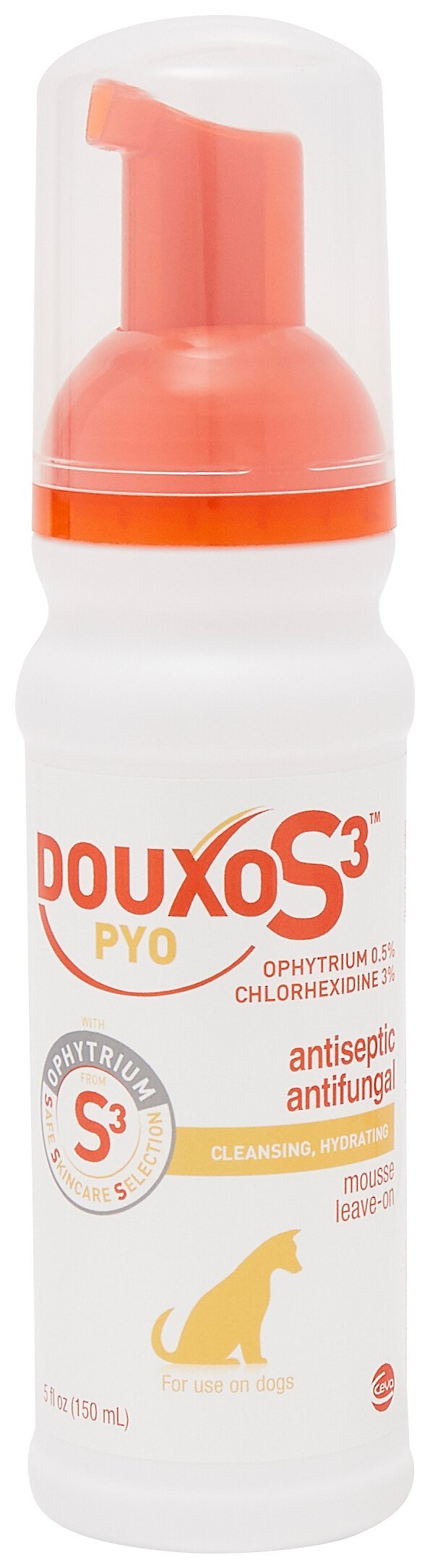 DOUXO S3 PYO Antiseptic Antifungal Chlorhexidine Dog Mousse, 5.1oz