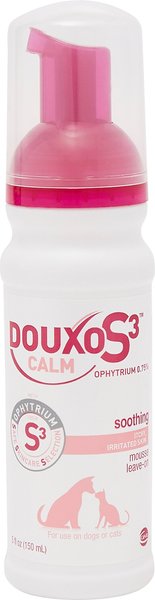 Douxo S3 CALM Soothing Itchy, Hydrated Skin Dog & Cat Mousse, 5.1-oz bottle slide 1 of 6