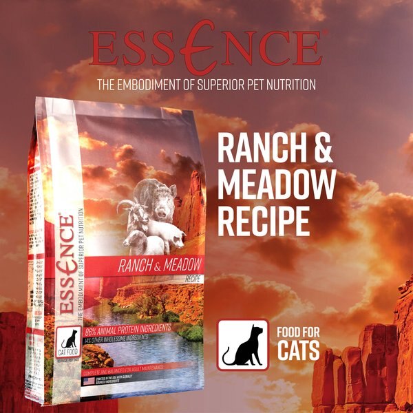 ESSENCE Ranch & Meadow Recipe GrainFree Dry Cat Food, 4lb bag