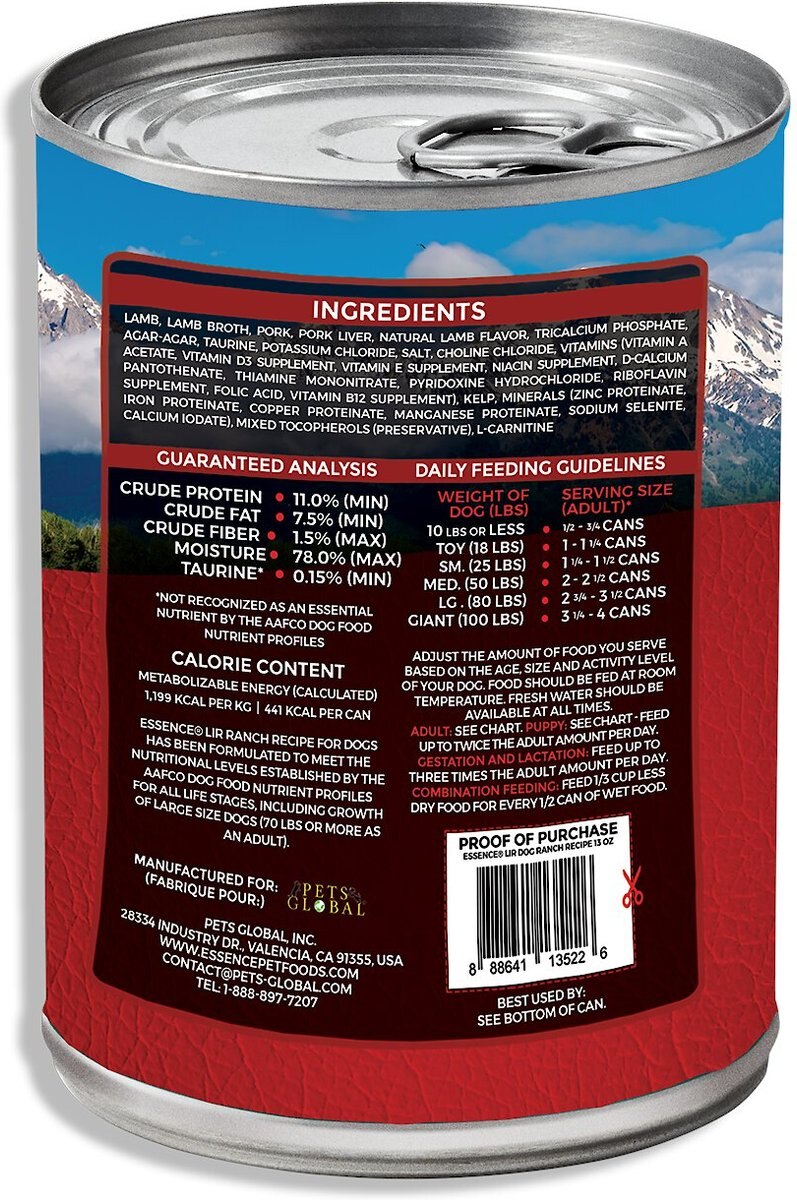 ESSENCE Limited Ingredient Recipe Ranch Recipe Wet Dog Food, 13oz