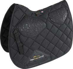 Shires Equestrian Products Performance Sport Horse Saddlecloth, Black, 24 x 19-in
