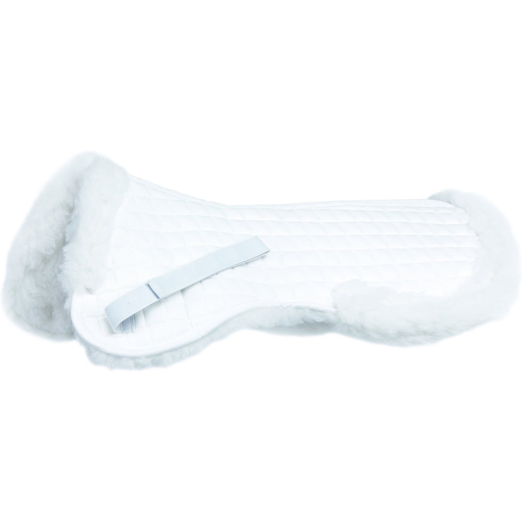 Shires Equestrian Products Lined Half Horse Pad, White, 23 x 9-in