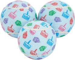 Frisco Birthday Tennis Ball Squeaky Dog Toy, 3 count slide 1 of 3