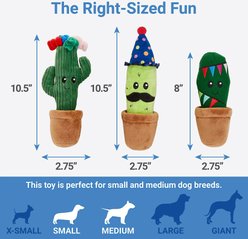Frisco Birthday Cactus Plush Squeaky Dog Toy, 3 count slide 2 of 3