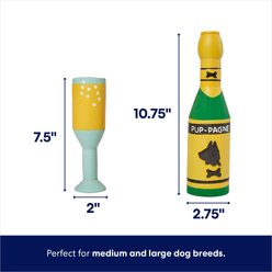 Frisco Champagne & Flute Latex Squeaky Dog Toy, 2 count slide 2 of 3