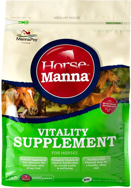 Manna Pro Horse Manna Vitality Horse Supplement, 11.25-lb bag slide 1 of 2