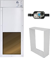 High Tech Pet Products WiFi Enabled Smartphone Controlled Automatic Dog & Cat Door & Wall Installation Kit, Large