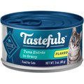 Blue Buffalo Tastefuls Tuna Entrée in Gravy Flaked Wet Cat Food, 3-oz can, case of 24