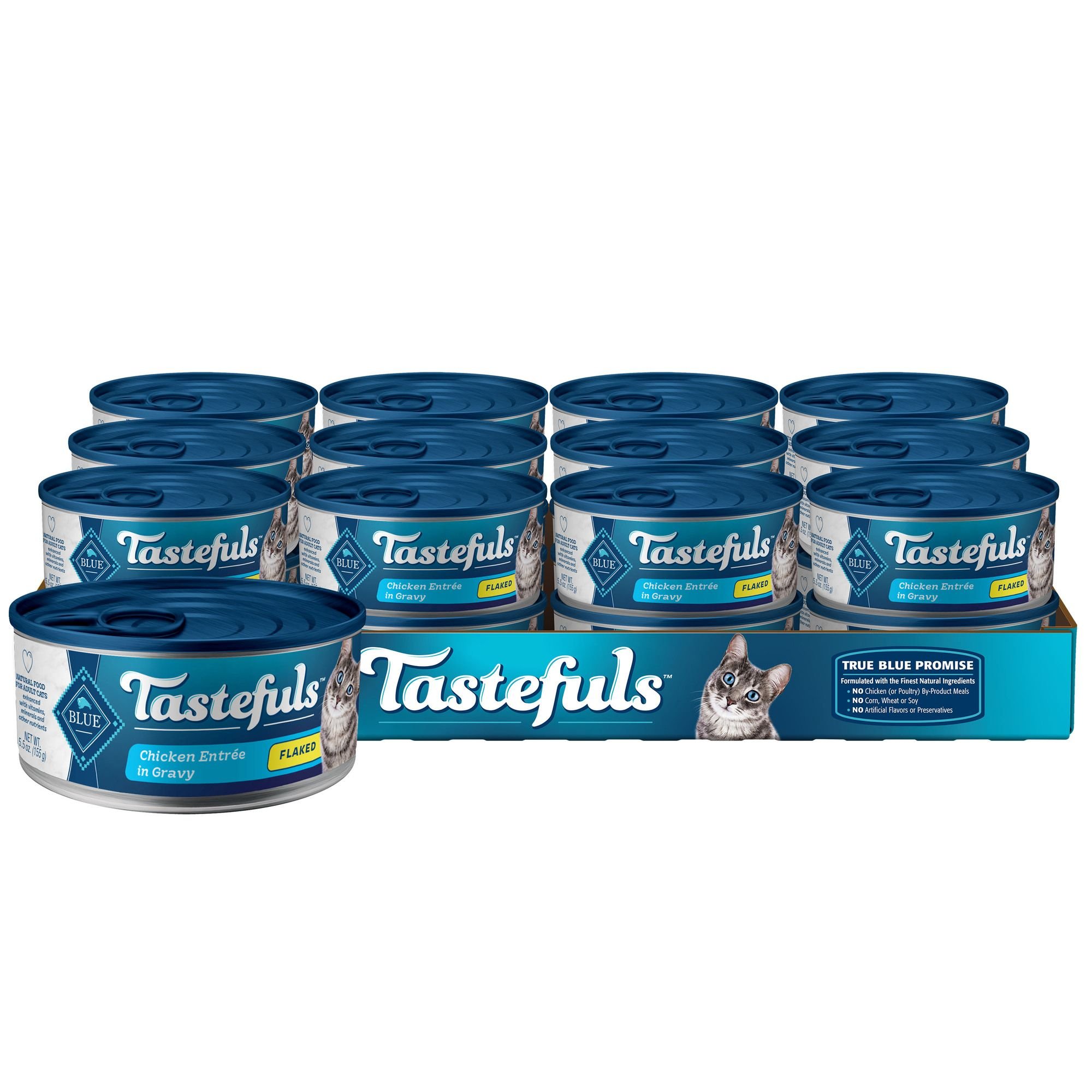 There s no info on the Blue Tastefuls cat food cans regarding