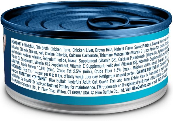 Blue Buffalo Healthy Gourmet Pate Ocean Fish & Tuna Entree Adult Canned Cat Food