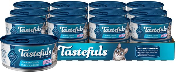 Blue Buffalo Tastefuls Tender Morsels Chicken Entrée Wet Cat Food, 5.5-oz can, case of 24 slide 1 of 8