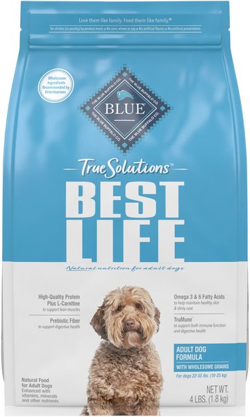 Blue Buffalo True Solutions Best Life Medium Breed Adult Dry Dog Food, 4-lb bag slide 1 of 10
