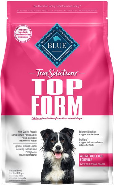 Blue Buffalo True Solutions Top Form Active Adult Formula Dry Dog Food, 4-lb bag slide 1 of 10