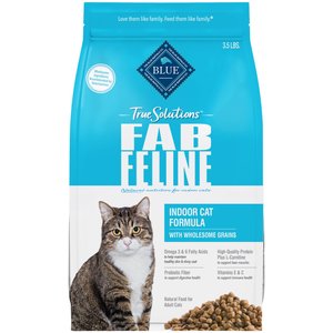 Blue Buffalo True Solutions Fab Feline Natural Indoor Cat Formula Adult Dry Cat Food, 3.5-lb bag