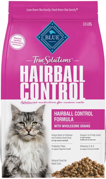 Blue Buffalo True Solutions Hairball Control Chicken Adult Dry Cat Food, 3.5-lb bag slide 1 of 10
