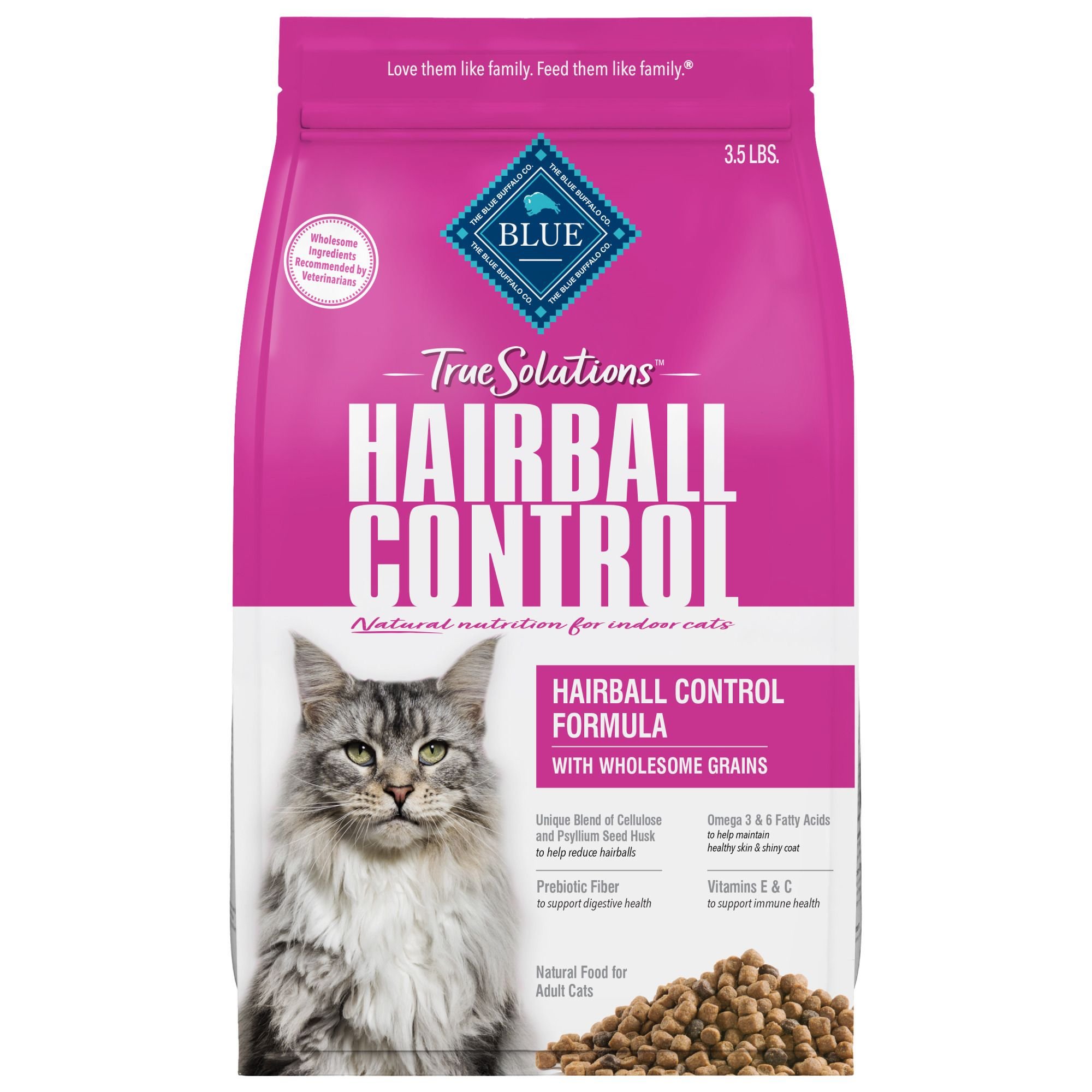 BLUE BUFFALO True Solutions Hairball Control Chicken Adult Dry Cat