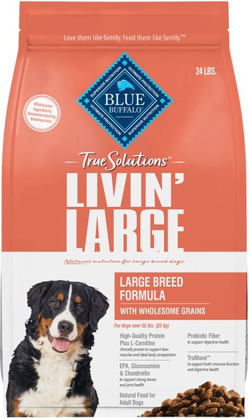 BLUE BUFFALO True Solutions Livin Large Large Breed Formula Adult Dry Dog Food 24 lb bag Chewy