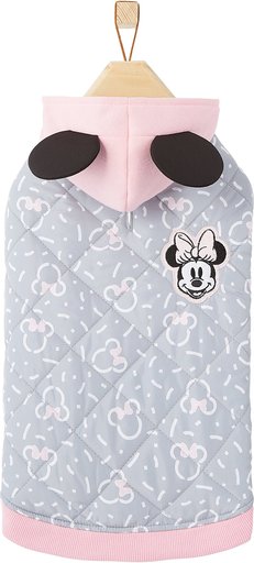 Disney Mediumweight Minnie Mouse Quilted Puffer Dog & Cat Coat, Medium