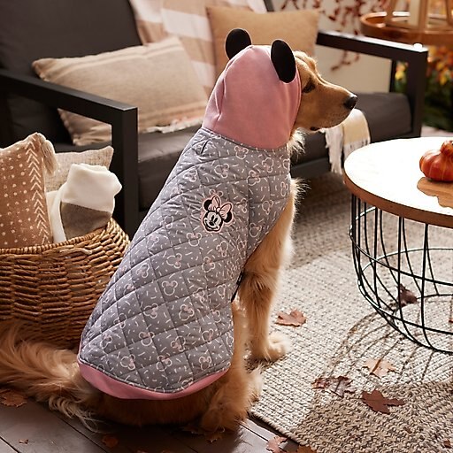 Disney Mediumweight Minnie Mouse Quilted Puffer Dog & Cat Coat, Medium