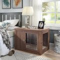 Unipaws Furniture Style Dog Crate, Walnut, Medium