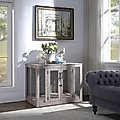 Unipaws Furniture Style Dog Crate, Weathered Gray, Large