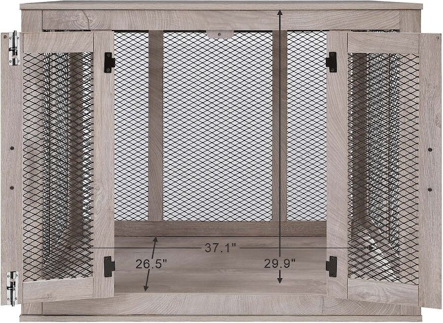 UNIPAWS Furniture Style Dog Crate, Weathered Gray, Large - Chewy.com