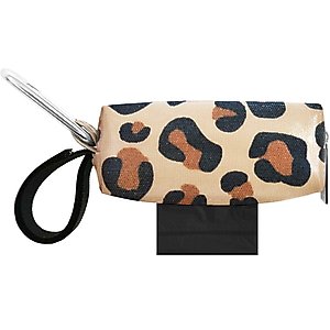 Doggie Walk Bags Leopard Duffel Dog Poop Bag Holder & Bags, 12 count