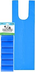 Doggie Walk Bags Baby Powder Scented Tie Handle Dog Poop Bags, Blue, 72 count